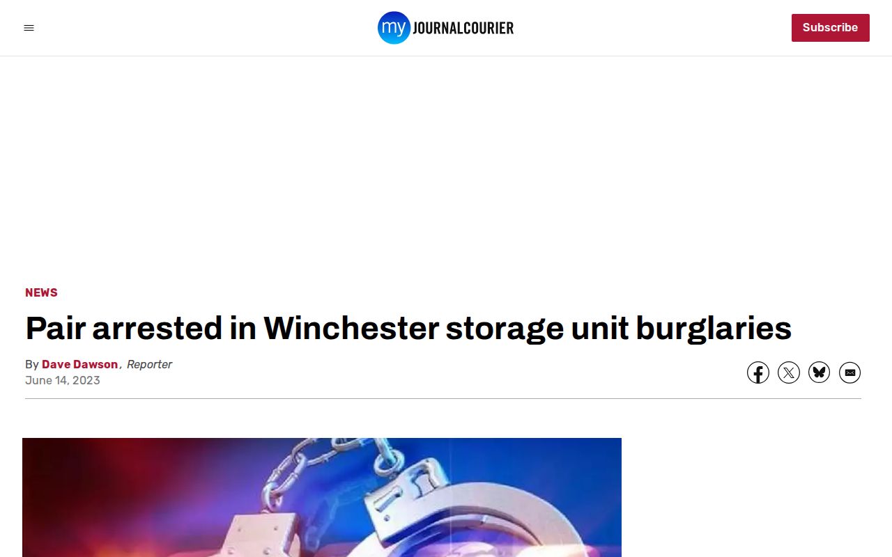 Regional report describing a Winchester case with two receiving jails